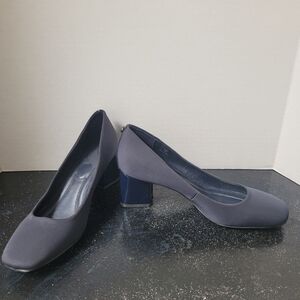 Donald Pliner Navy Block Heels